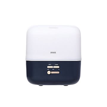 PRISMATE 超音波式加湿器 ナイトライト機能 ネイビー 370ml SIAA認証 抗菌 PR-HF045