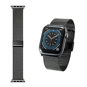 エレコム Apple Watch バンド SE 6 5 4 (44mm) AW-44BDSSMBK 管理No. 4549550207409
