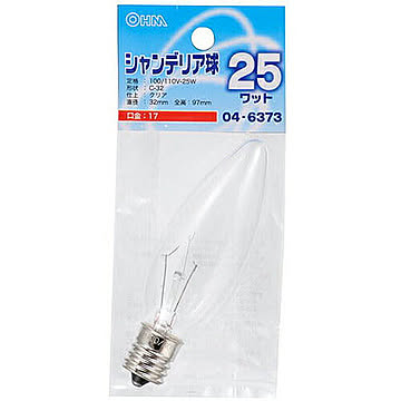 オーム電機 OHM 046373 シャンデリア球 管理No. 4971275463738