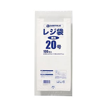 （まとめ） スマートバリュー レジ袋 20号 100枚 B920J×30セット