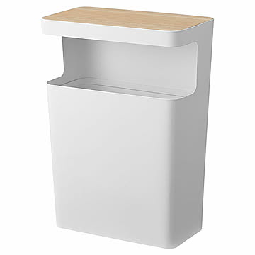 RIN リン (山崎実業) 天板付きトラッシュカン 角型 Side Table Trash Can ゴミ箱 くずかご ダストボックス サイドテーブル 木目 ウッド