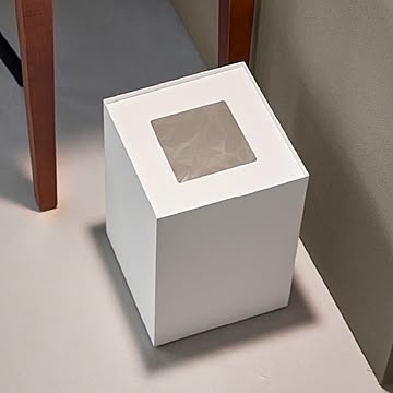 山崎実業 蓋付き/フチカバー トラッシュカン タワー 角型 14L tower