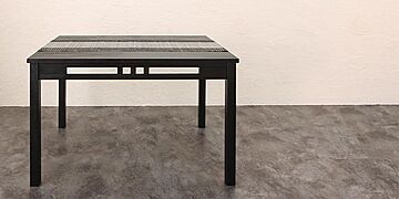 アパーム アジアンモダンダイニングテーブル W120 120cm幅 天然木 アンティークブラウン