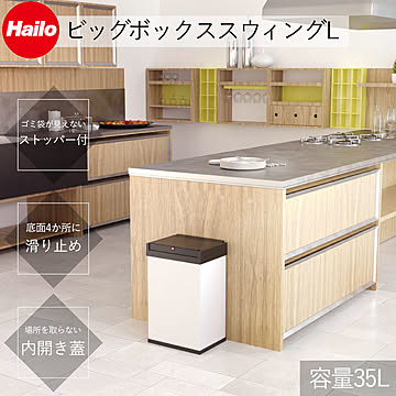 ダストボックス ハイロ ビッグボックス スウィング L HA0840131 山秀 Hailo ゴミ箱 スイング式 内開き式