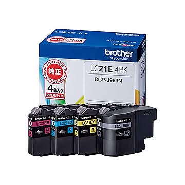 ブラザーインクカートリッジ 4色パック LC21E-4PK LC21E-4PK