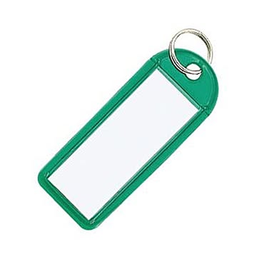 （まとめ）コクヨ ソフトキーホルダー型名札カード寸法42×17mm 緑 ナフ-225G 1セット（50個）【×5セット】