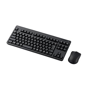 エレコム 無線キーボード＆マウス/メンブレン式/コンパクトサイズ/ブラック TK-FDM105MBK