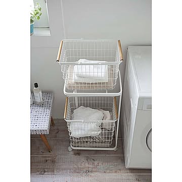 トスカ 3個セット ランドリーバスケット ワゴン
