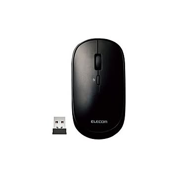 （まとめ）エレコム 薄型無線マウス ブラック M-TM10DBBK【×3セット】