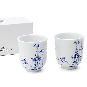 ロイヤルコペンハーゲン 2500 ブルーパルメッテ 029 カップ ペア 200ml Royal Copenhagen Blue Palmette