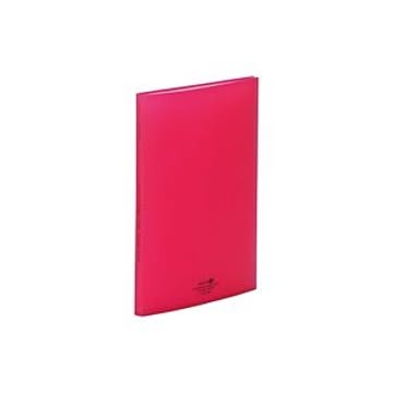 (業務用10セット) LIHITLAB クリアファイル/ポケットファイル 【A4/タテ型】 ヨコ入れ式 赤 N5040-3