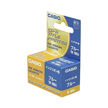 カシオ CASIO DISCタイトルプリンター インクリボンカセット ブルー TR-18BU 1個 【×10セット】