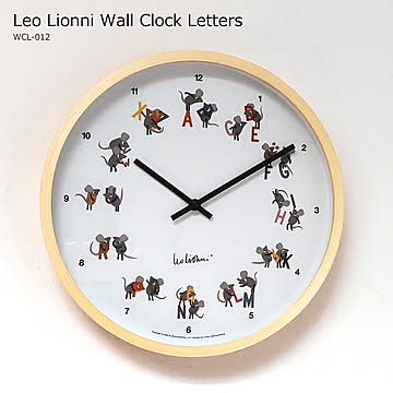 掛け時計 Leo Lionni Wall Clock Letters（レオ・レオニ ウォールクロック レターズ） / WCL-012