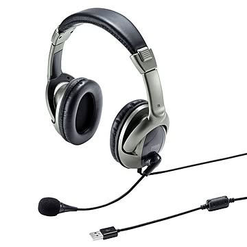 サンワサプライ USBヘッドセット MM-HSU10GM