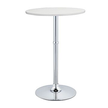 スチールフレーム ラウンドバーテーブル 直径60×高さ90cm ホワイト