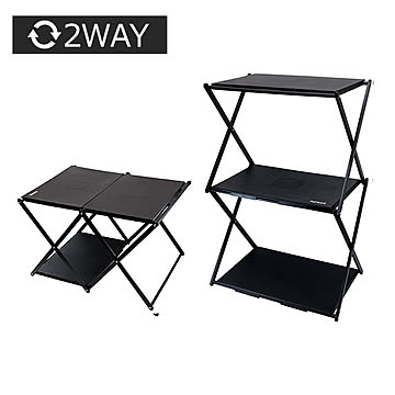 SLOWER FOLDING TABLE RACK Conrod  【BLACK】  アウトドアテーブル ラック 変形 2WAY 折りたたみテーブル おしゃれ 