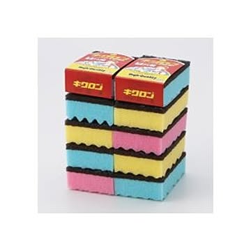 （まとめ） キクロン スポンジたわし キクロンA 1セット（10個） 【×4セット】
