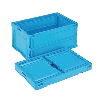 岐阜プラスチック工業 折りたたみコンテナー 75L 透明ブルー CB-S76NR