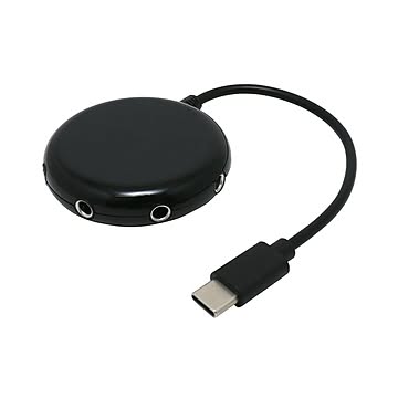 Type-C 5分配ステレオミニプラグ ブラック AAC-SPC5/BK ミヨシ