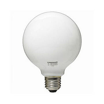 YAZAWA　ボール電球60W形ホワイト　GW100V57W95 管理No. 4966307312597