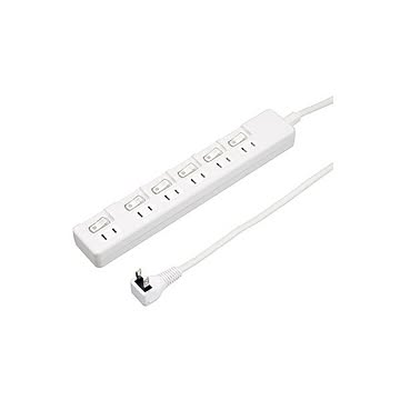 【5個セット】 YAZAWA 6個口 節電タップ 0.3m ホワイト H8S6603WHX5