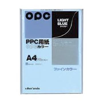 （まとめ） 文運堂 ファインカラーPPC A4判 カラー333 ライトブルー 100枚入 【×5セット】
