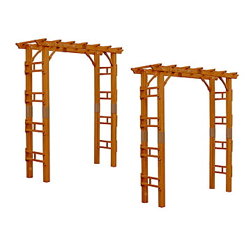 天然木製アーチ 2台セット 組立式 Flex Pergola FLPG-R1900-2P 幅1905x奥行610x高さ2030mm 住まいスタイル