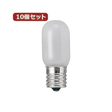 （まとめ）YAZAWA 10個セット ナツメ球15Wフロスト口金E17 T221715FMSINEX10【×2セット】