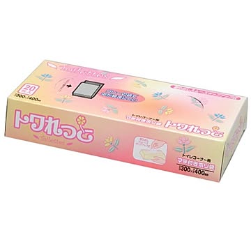 トワれっとBOX20枚入マチ付02LLDグレー SS06 （120袋×5ケース）600袋セット 38-347