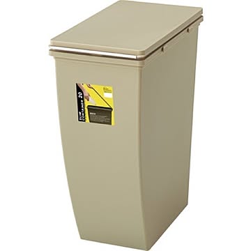 東谷 ゴミ箱 シンプルデザイン スリムコンテナ 20L ベージュ LFS-846BE