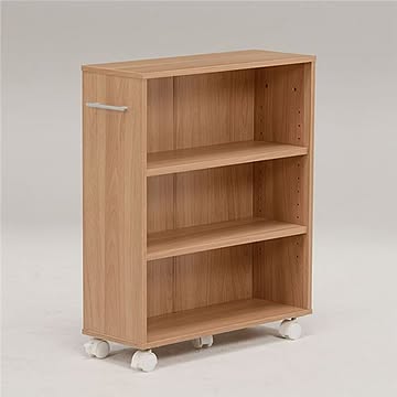 シンプル マガジンラック/雑誌収納 キャスター付き 組立品 〔リビング ダイニング 書斎 店舗〕【代引不可】