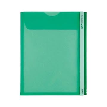 まとめキングジム Mホルダー A4タテ 緑フタ付 とめまるタック1組付 733W 1セット5枚 ×5セット