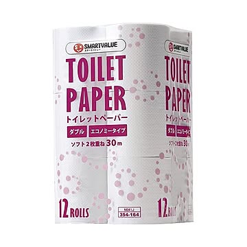 スマートバリュー トイレットペーパーE ダブル 96個 ×3セット
