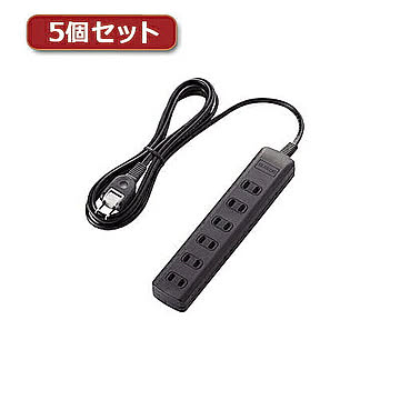 5個セットエレコム 雷ガードタップ T-K1A-2625BK T-K1A-2625BKX5 管理No. 4589452987795