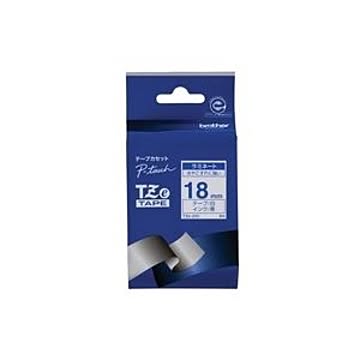(業務用30セット) brother ブラザー工業 文字テープ/ラベルプリンター用テープ 【幅：18mm】 TZe-243 白に青文字