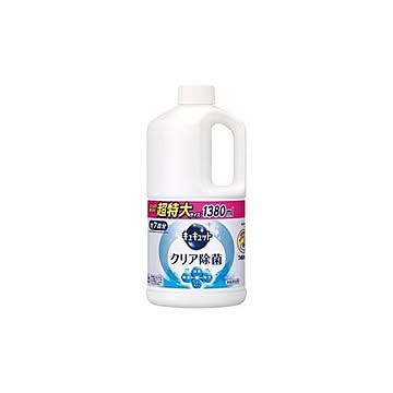 （まとめ）花王 キュキュット クリア除菌 詰替用 1380ml【×10セット】