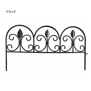 アイアンミニフェンス 3枚組 リーフ IPN-7238TG-3P 幅470x奥行6x高さ255mm 住まいスタイル