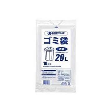 （まとめ）ジョインテックス ゴミ袋 LDD 透明 20L 10枚 N208J-20【×50セット】