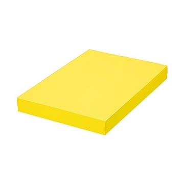 （まとめ）TANOSEE αエコカラーペーパーIIシトラスイエロー B4 1冊(500枚) 【×5セット】