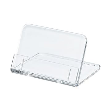 （まとめ）共栄プラスチック L型豆カード立W50×H35mm 透明 L-50-5 1パック（5個）【×20セット】