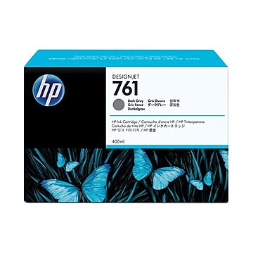 （まとめ） HP761 インクカートリッジ ダークグレー 400ml 染料系 CM996A 1個 【×3セット】