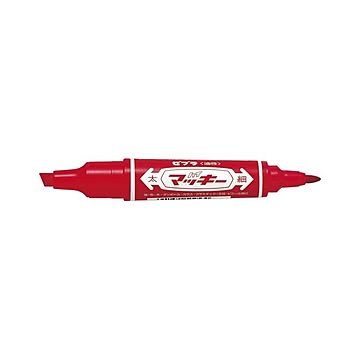 （まとめ） ゼブラ ハイマッキー 赤 細字1.5〜2.0mm・太字6.0mm 【×30セット】