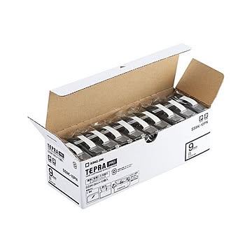 キングジム PROテープ エコパック 白ラベル 9mm 10個入 SS9K-10PN