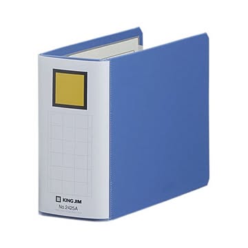 (まとめ) キングファイル スーパードッチ(脱・着)イージー B6ヨコ 500枚収容 背幅66mm 青 2425A 1冊 【×10セット】