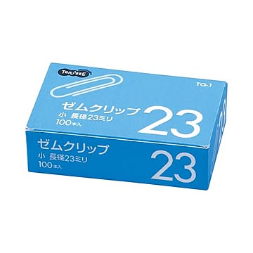 (まとめ) TANOSEE ゼムクリップ 小 23mm シルバー 1箱（100本）  【×300セット】