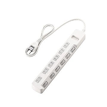 エレコム ほこり防止シャッター付 省エネタップ T-E6A-2610WH 管理No. 4953103456907