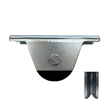 鉄重量戸車 V型 枠付 50mm JHM-0505 [2個入]【0820-01001】