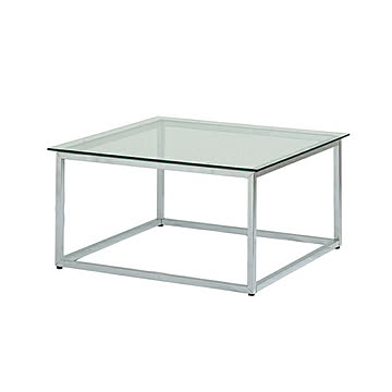 ガラステーブル 組立式 IW-527 幅70x奥行70x高さ37cm 岩附