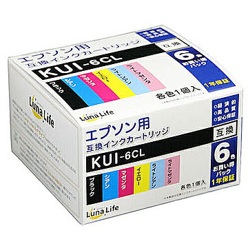 エプソン用 KUI-6CL 互換インクカートリッジ 6本セット 管理No. 4582458927673