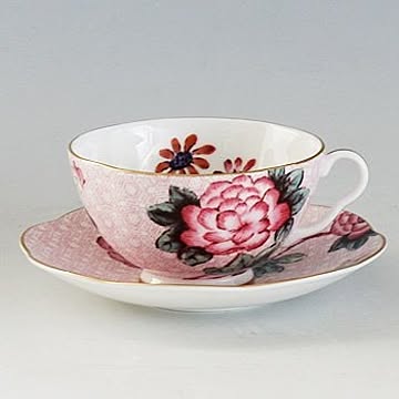 ウェッジウッド　ハーレクインコレクション　カッコー　ティーカップ&ソーサー（ピンク）　Wedgwood　イギリス　洋食器　ブランド 